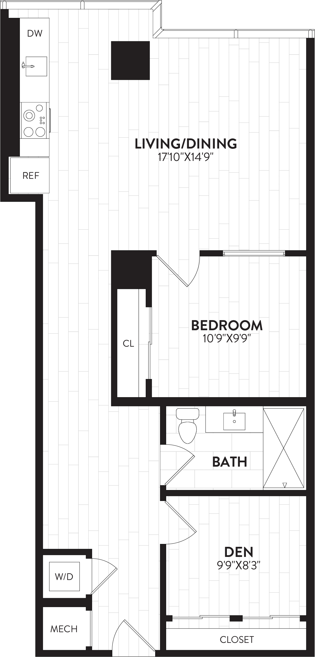 Floor Plan Image of Apartment Apt 1005A